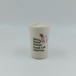 GÖTÜ GÜZEL OLANIN -SERAMİK PANDORA MUM - TEKLİ - 