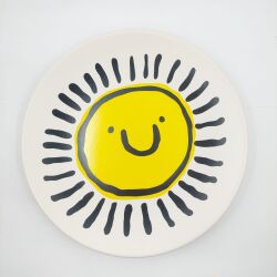 GÜLEN GÜNEŞ-SATÜRN SUNUM TABAĞI - TRANSPARAN GÖVDE - 