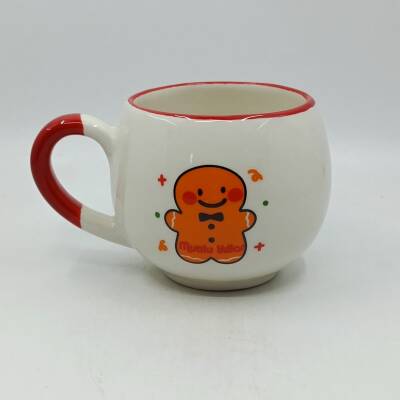 GÜLEN KURABİYE ADAM MUTLU YILLAR-BALON KUPA - KIRMIZI SAP KIRMIZI TURNET - 1