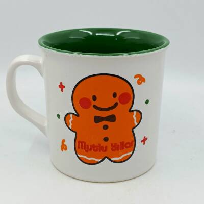 GÜLEN KURABİYE ADAM MUTLU YILLAR-İDA KUPA - TRANSPARAN SAP TRANSPARAN GÖVDE YEŞİL İÇ - 1