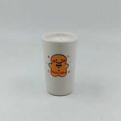 GÜLEN KURABİYE ADAM MUTLU YILLAR-SERAMİK PANDORA MUM - TEKLİ - 