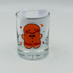 GÜLEN KURABİYE ADAM MUTLU YILLAR-SHOT BARDAĞI - ŞEFFAF - 