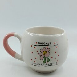 GÜLÜMSE YOLUNA DEVAM ET-BALON KUPA - PEMBE SAP - 