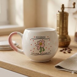 GÜLÜMSE YOLUNA DEVAM ET-BALON KUPA - PEMBE SAP - 