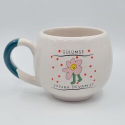 GÜLÜMSE YOLUNA DEVAM ET-BALON KUPA - YEŞİL SAP - 