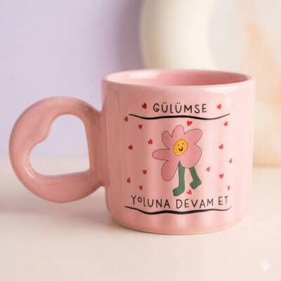 GÜLÜMSE YOLUNA DEVAM ET-EROS KUPA - PEMBE SAP PEMBE GÖVDE - 1