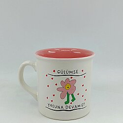GÜLÜMSE YOLUNA DEVAM ET-İDA KUPA - TRANSPARAN SAP TRANSPARAN GÖVDE PEMBE İÇ - 