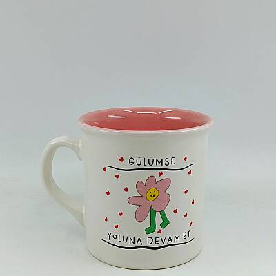 GÜLÜMSE YOLUNA DEVAM ET-İDA KUPA - TRANSPARAN SAP TRANSPARAN GÖVDE PEMBE İÇ - 1