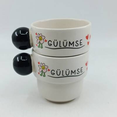 GÜLÜMSE YOLUNA DEVAM ET-İKİLİ PUNTO ESPRESSO - SİYAH SAP - 1