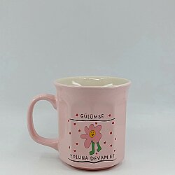 GÜLÜMSE YOLUNA DEVAM ET-PETEK KUPA - RENKLİ 2 - 