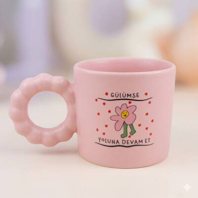 GÜLÜMSE YOLUNA DEVAM ET-PRENSES KUPA - PEMBE GÖVDE PEMBE SAP - 1