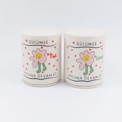 GÜLÜMSE YOLUNA DEVAM ET-SİLİNDİR SERAMİK TUZLUK & BİBERLİK - SİLİNDİR SERAMİK TUZLUK & BİBERLİK - 