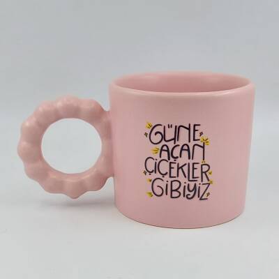 GÜNE AÇAN ÇİÇEKLER GİBİYİZ-PRENSES KUPA - PEMBE GÖVDE PEMBE SAP - 1