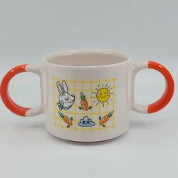 GÜNEŞ KARELİ & TAVŞAN KARELİ-ÇOCUK KUPA - TURUNCU SAP - 