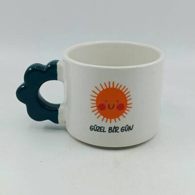 GÜZEL BİR GÜN-PAPATYA KUPA - YEŞİL SAP - 1