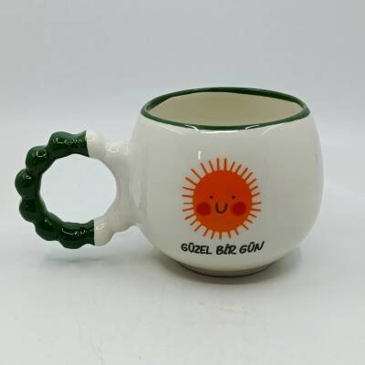 GÜZEL BİR GÜN-PUF KUPA - YEŞİL SAP YEŞİL TURNET - 1