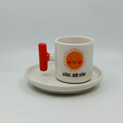 GÜZEL BİR GÜN-T TÜRK KAHVESİ FİNCANI - TURUNCU SAP - 
