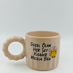 GÜZEL OLAN HER ŞEY KISADIR-PRENSES KUPA - KREM GÖVDE KREM SAP - 