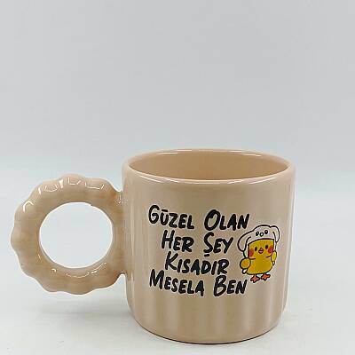 GÜZEL OLAN HER ŞEY KISADIR-PRENSES KUPA - KREM GÖVDE KREM SAP - 1