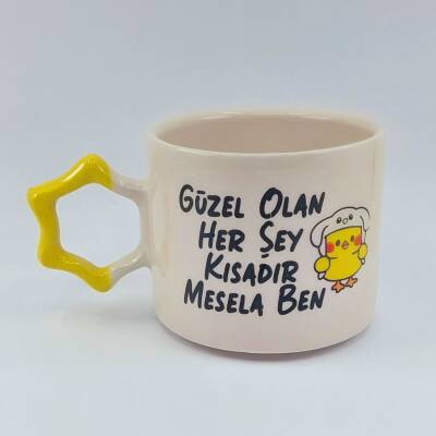 GÜZEL OLAN HER ŞEY KISADIR-YILDIZ KUPA - SARI SAP - 1