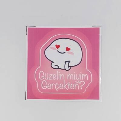 GÜZELİN MİYİM GERÇEKTEN?-STİCKER TEKLİ - TEKLİ - 1