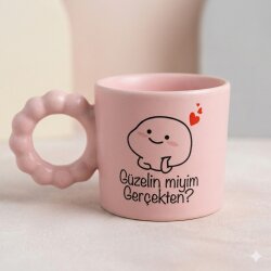 GÜZELİN MİYİM GERÇEKTEN?-PRENSES KUPA - PEMBE GÖVDE PEMBE SAP - 