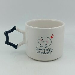 GÜZELİN MİYİM GERÇEKTEN?-YILDIZ KUPA - SİYAH SAP - 