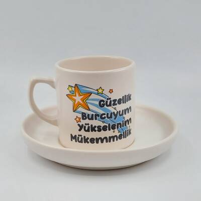 GÜZELLİK BURCUYUM-VENÜS TÜRK KAHVESİ FİNCANI - TRANSPARAN GÖVDE - 1