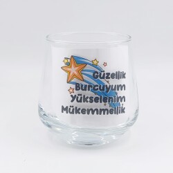 GÜZELLİK BURCUYUM-VİSKİ BARDAĞI - ŞEFFAF - 