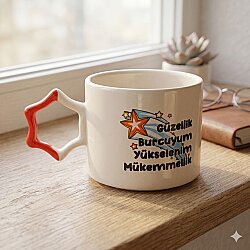 GÜZELLİK BURCUYUM-YILDIZ KUPA - TURUNCU SAP - 