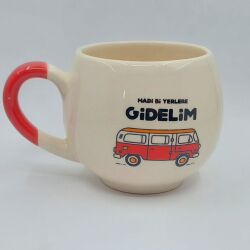 HADİ Bİ YERLERE GİDELİM - BALON KUPA - KIRMIZI SAP - 1