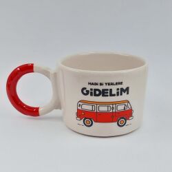 HADİ Bİ YERLERE GİDELİM - DÜĞÜM KUPA - KIRMIZI SAP - 