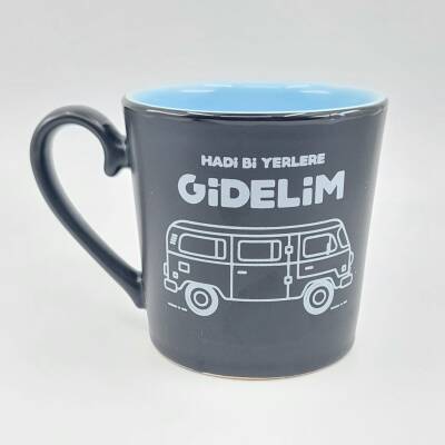 HADİ Bİ YERLERE GİDELİM-İDA KUPA - SİYAH SAP SİYAH GÖVDE MAVİ İÇ - 1