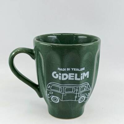 HADİ Bİ YERLERE GİDELİM-KAMPANYALI KUPA - UZUN FORM YEŞİL - 1