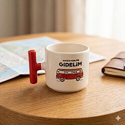 HADİ Bİ YERLERE GİDELİM - T KUPA - KIRMIZI SAP - 