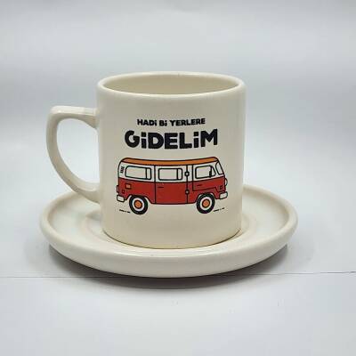 HADİ Bİ YERLERE GİDELİM-VENÜS TÜRK KAHVESİ FİNCANI - TRANSPARAN GÖVDE - 1
