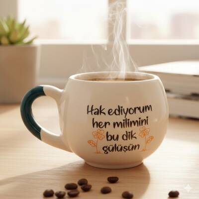 HAKEDİYORUM HER MİLİMİNİ - BALON KUPA - YEŞİL SAP - 1