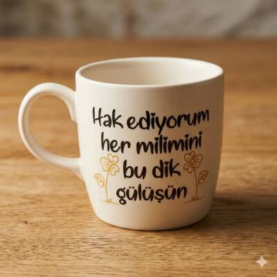 HAKEDİYORUM HER MİLİMİNİ-BODUR KUPA - TRANSPARAN - 1