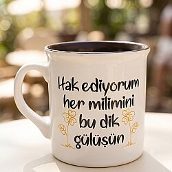 HAKEDİYORUM HER MİLİMİNİ-İDA KUPA - TRANSPARAN SAP TRANSPARAN GÖVDE KAHVERENGİ İÇ - 