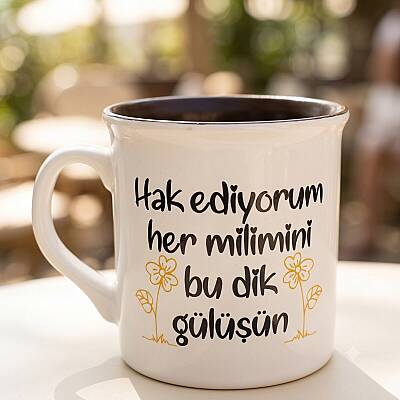 HAKEDİYORUM HER MİLİMİNİ-İDA KUPA - TRANSPARAN SAP TRANSPARAN GÖVDE KAHVERENGİ İÇ - 1