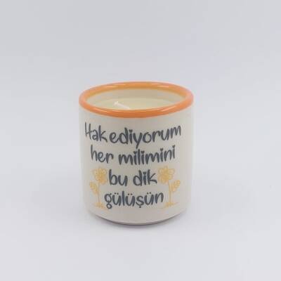 HAKEDİYORUM HER MİLİMİNİ-MARS KOKULU MUM - TRANSPARAN GÖVDE - 1