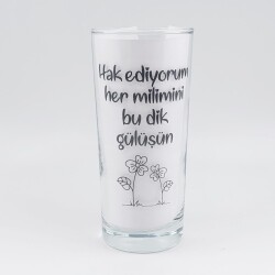 HAKEDİYORUM HER MİLİMİNİ-RAKI BARDAĞI - ŞEFFAF - 