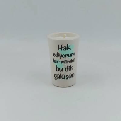 HAKEDİYORUM HER MİLİMİNİ-SERAMİK PANDORA MUM - TEKLİ - 1