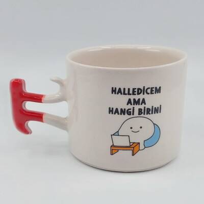 HALLEDİCEM AMA HANGİ BİRİNİ QUBY-Pİ KUPA - KIRMIZI SAP - 1