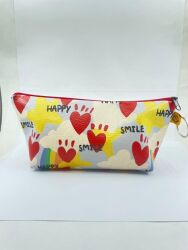 HAPPY SMİLE HEART-MAKYAJ ÇANTASI - TEKLİ - 