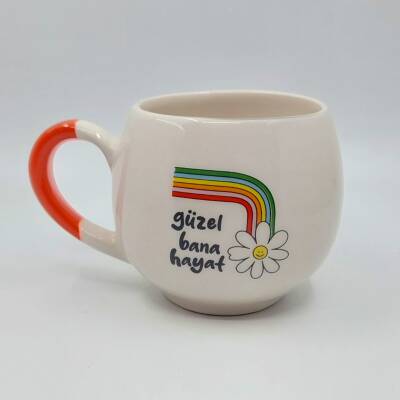 HAYAT BANA GÜZEL-BALON KUPA - TURUNCU SAP - 1