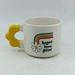 HAYAT BANA GÜZEL-PAPATYA KUPA - SARI SAP - 