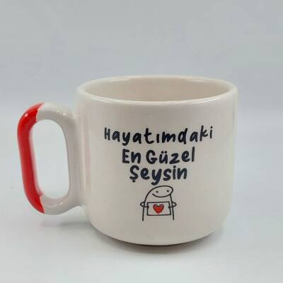 HAYATIMDAKİ EN GÜZEL ŞEYSİN-ARYA ÇAY FİNCANI - KIRMIZI SAP - 1