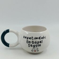 HAYATIMDAKİ EN GÜZEL ŞEYSİN-BALONCUK KUPA - YEŞİL SAP - 