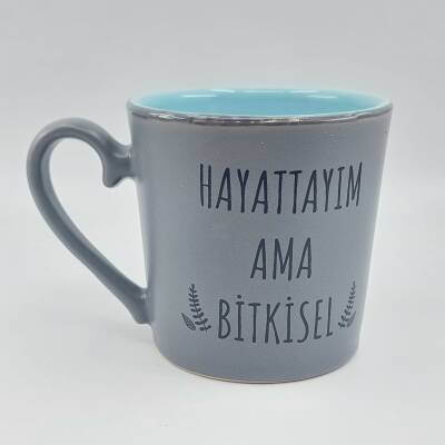 HAYATTAYIM AMA BİTKİSEL-İDA KUPA - GRİ SAP GRİ GÖVDE MAVİ İÇ - 1